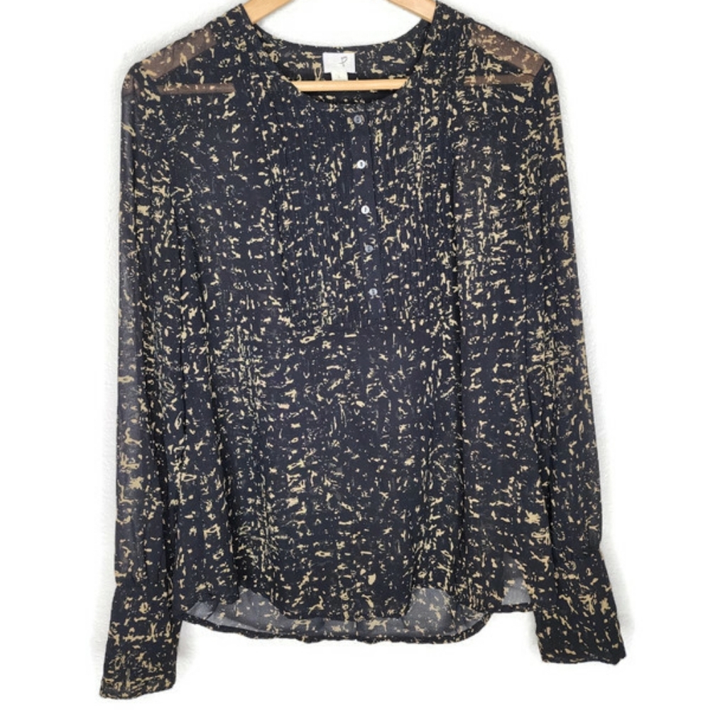 Converse One Star Pleated Blouse Size L